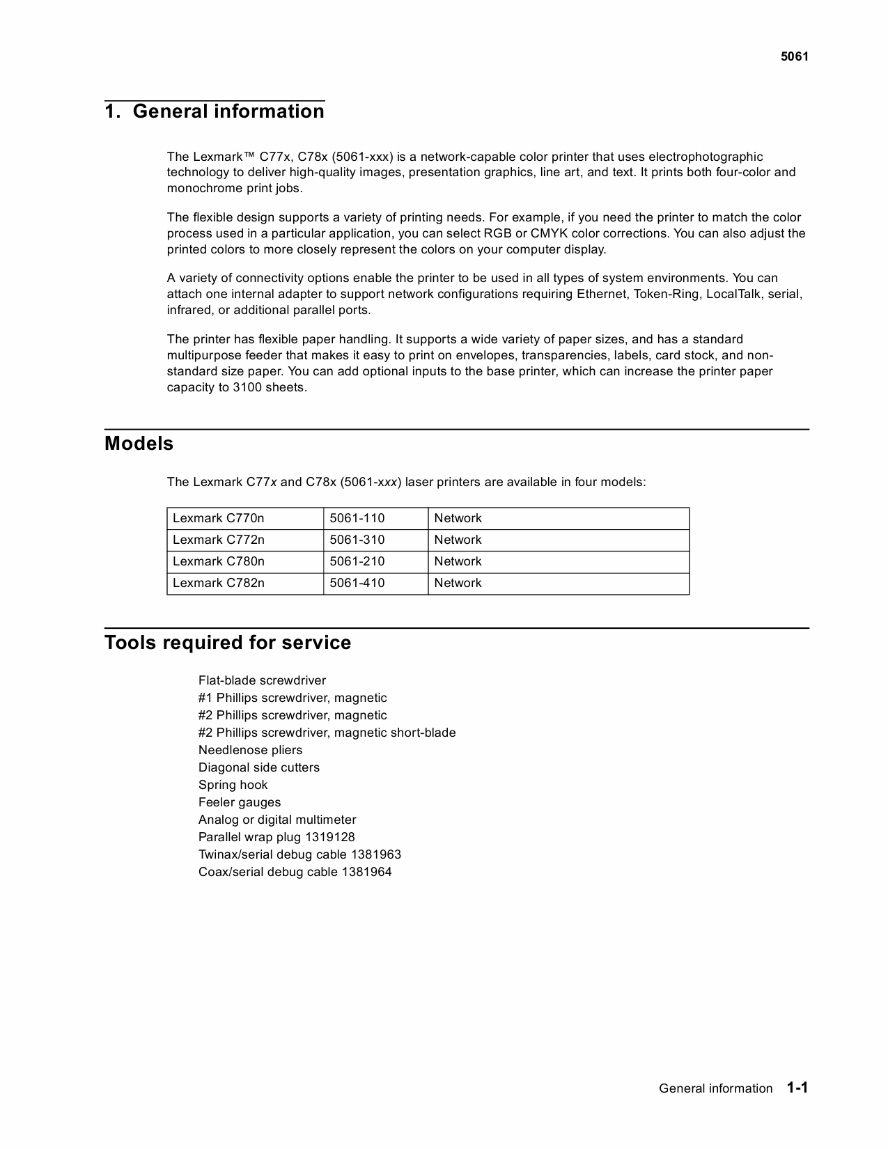 Lexmark C C77x C78x 5061 Service Manual-2